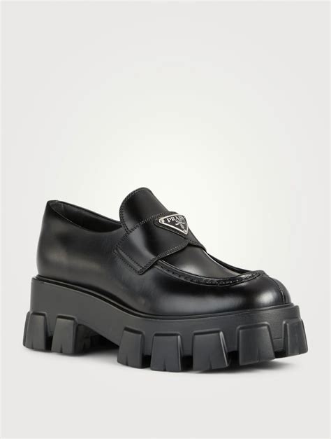 prada loafers wednesday|platform prada loafers.